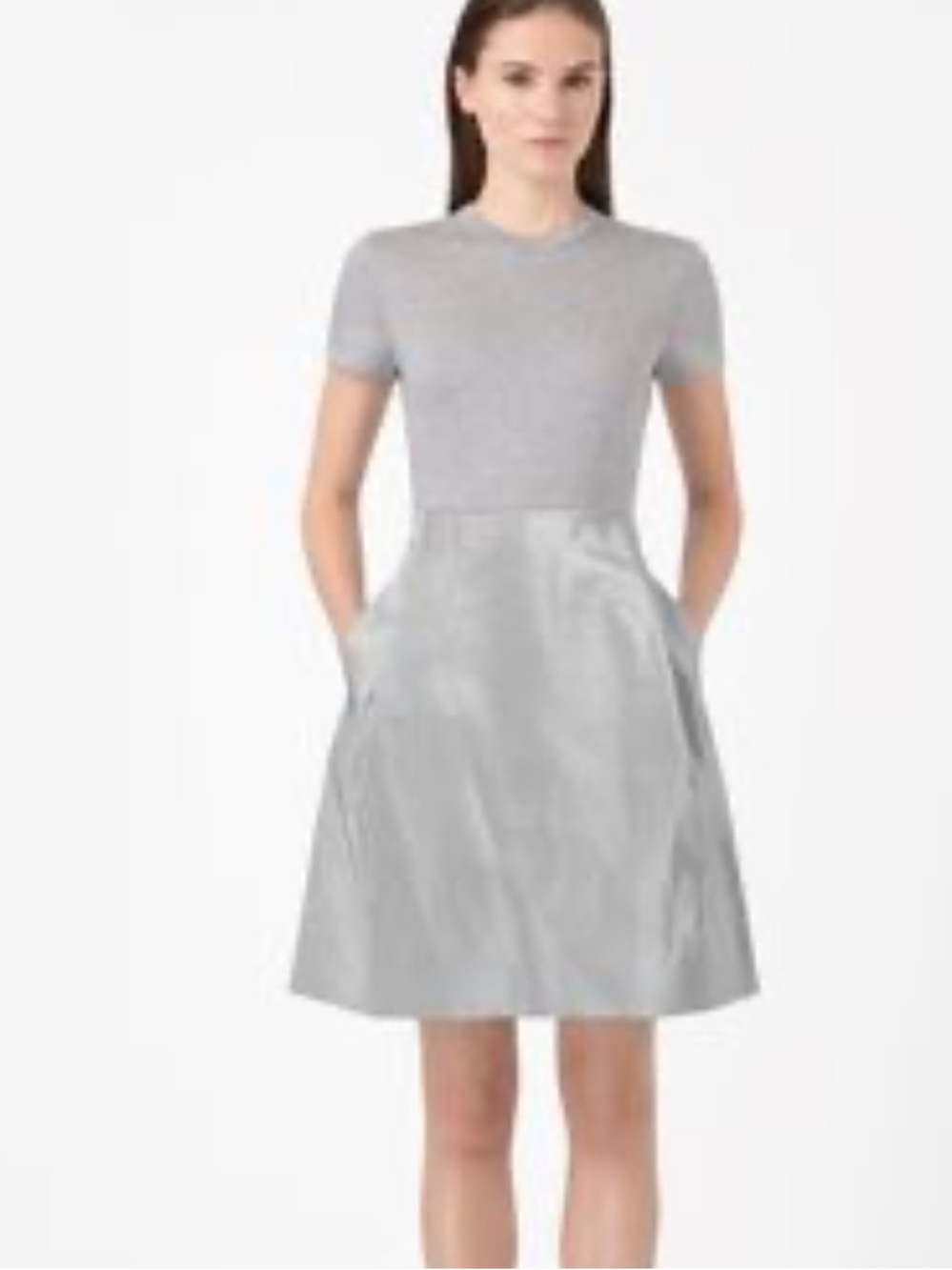 COS SILVER one piece dress with attached T-shirt size 4